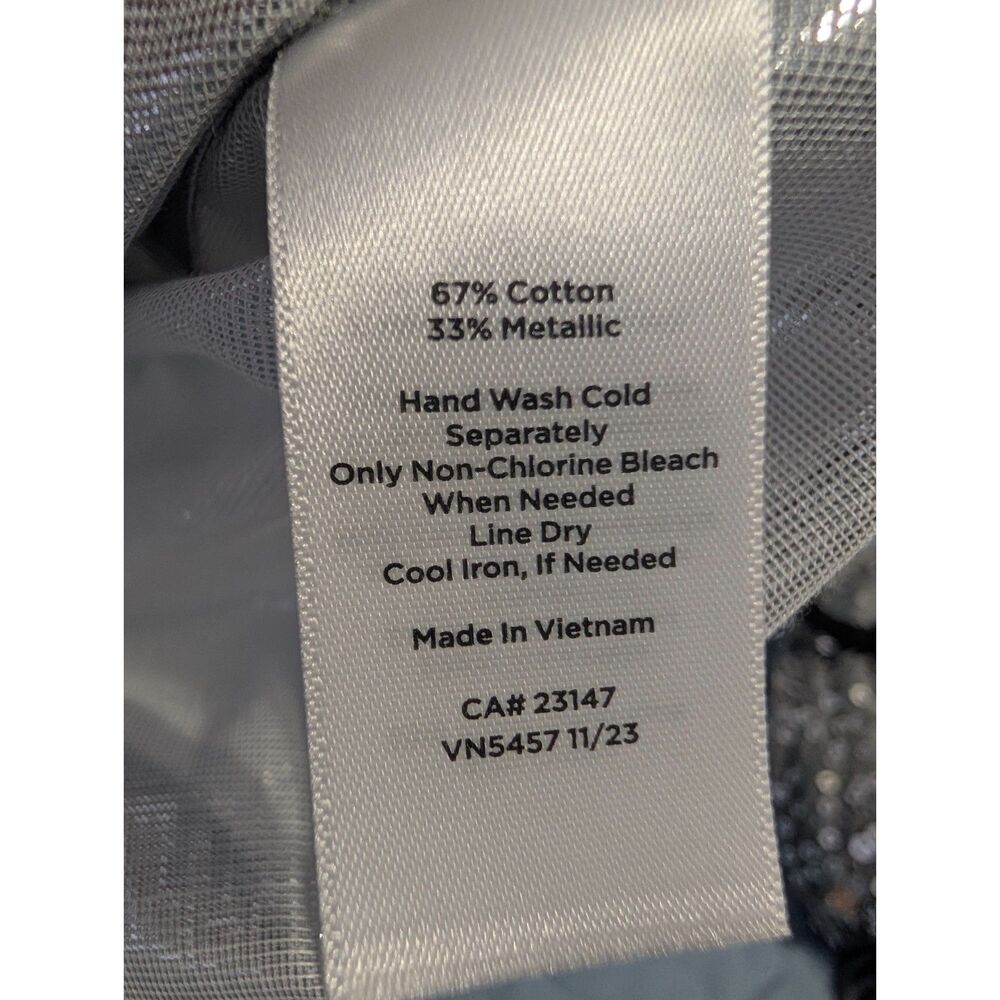 Talbots Metallic Silver Sleeveless Shell Top NWT Cocktail Party Sz 4 Luxury Glam - Picture 6 of 9